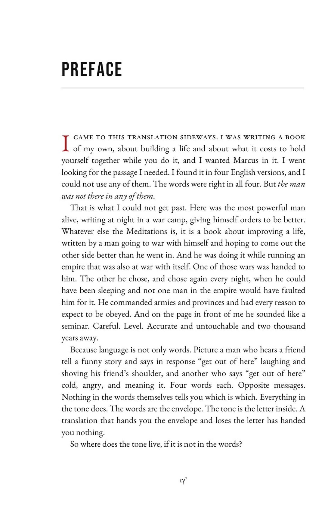 Preface opener with drop cap