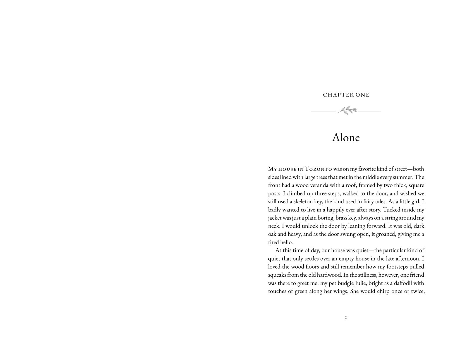 Chapter One opener of Saving Hosanna