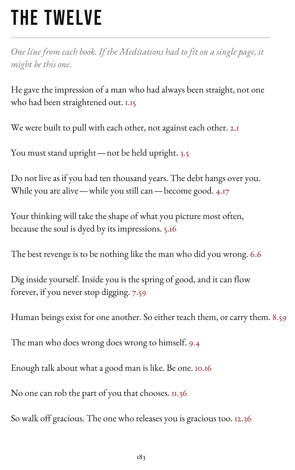 The Twelve, as set in the hardcover